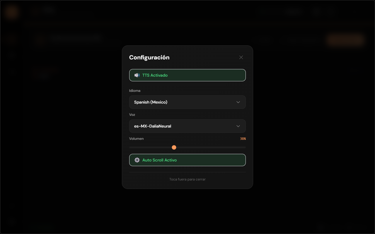 Text-to-Speech completo y personalizable